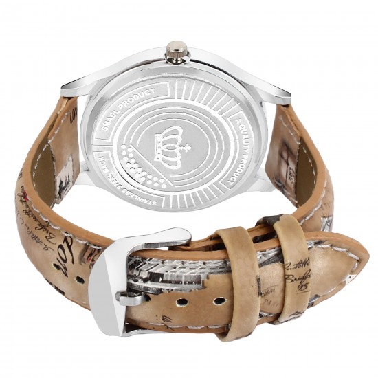 SMAEL Exclusive Series Quartz Movement Leather Strap Analogue Premium Women's and Girl's Wrist Watch(CSM122)