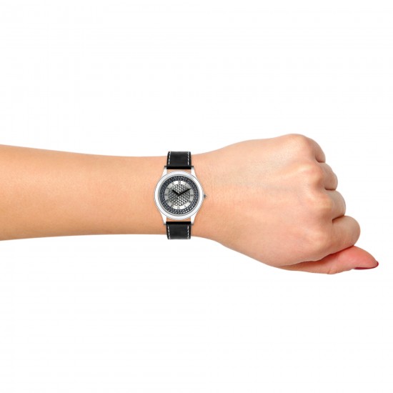 SMAEL Women's Exclusive Series Black Quartz Movement Leather Strap Analogue Wrist Watch (CSM125)