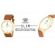 SMAEL CSM29 Premium SLIM SERIES White Dial IGP Gold Slim Case Unisex Watch
