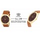 SMAEL CSM31 Premium SLIM SERIES Brown Dial IGP Gold Slim Case Unisex Watch