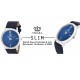 SMAEL CSM38 Premium SLIM SERIES Blue Dial IPS Matt Steel Slim Case Unisex Watch