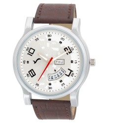 Wrightrack Exclusive Series Quartz Movement Analogue White Dial Day & Date Men's Watch (WT482)