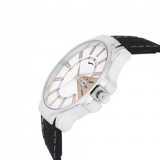 Wrightrack Exclusive Series Quartz Movement Analogue White Dial Day & Date Men's Watch (WT492)