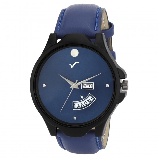 Wrightrack Exclusive Series Quartz Movement Analogue Blue Movado Dial Day & Date Men's Watch (WT534)