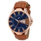 Wrightrack Exclusive Series Quartz Movement Analogue Blue Copper Dial Day & Date Men's Watch (WT539)