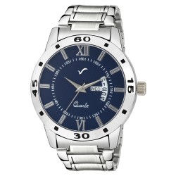 Wrightrack Exclusive Series Quartz Movement Analogue Stainless Steel Case Blue Dial Day & Date Men's Watch (WT543)