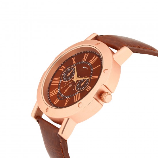Wrightrack Exclusive Series Quartz Movement Analogue Brown Dial Men's Watch (WT550)
