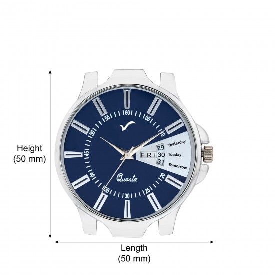 Wrightrack Exclusive Series Quartz Movement Analogue Blue Dial Day & Date Men's Watch (WT654)