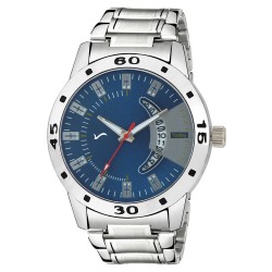 Wrightrack Blue Designer Case Date Display Men's Watch Exclusive (WTSM21)