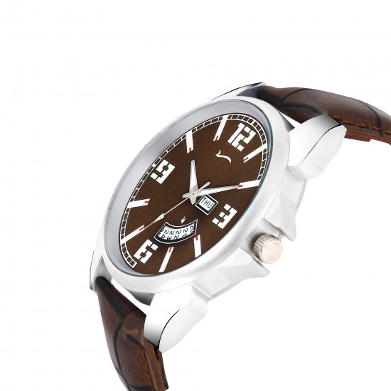 Wrightrack Exclusive Series Quartz Movement Analogue Brown Dial Day & Date Men's Watch (WTSM57)