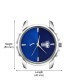 Wrightrack Exclusive Series Quartz Movement Stainless Steel Case Day & Date Blue Dial Analogue Men's Watch (WTSM75)