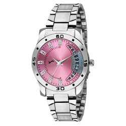 WRIGHTRACK Exclusive Series Quartz Movement Analogue Silver Dial Day and Date Premium Women's and Girl's Wrist Watch